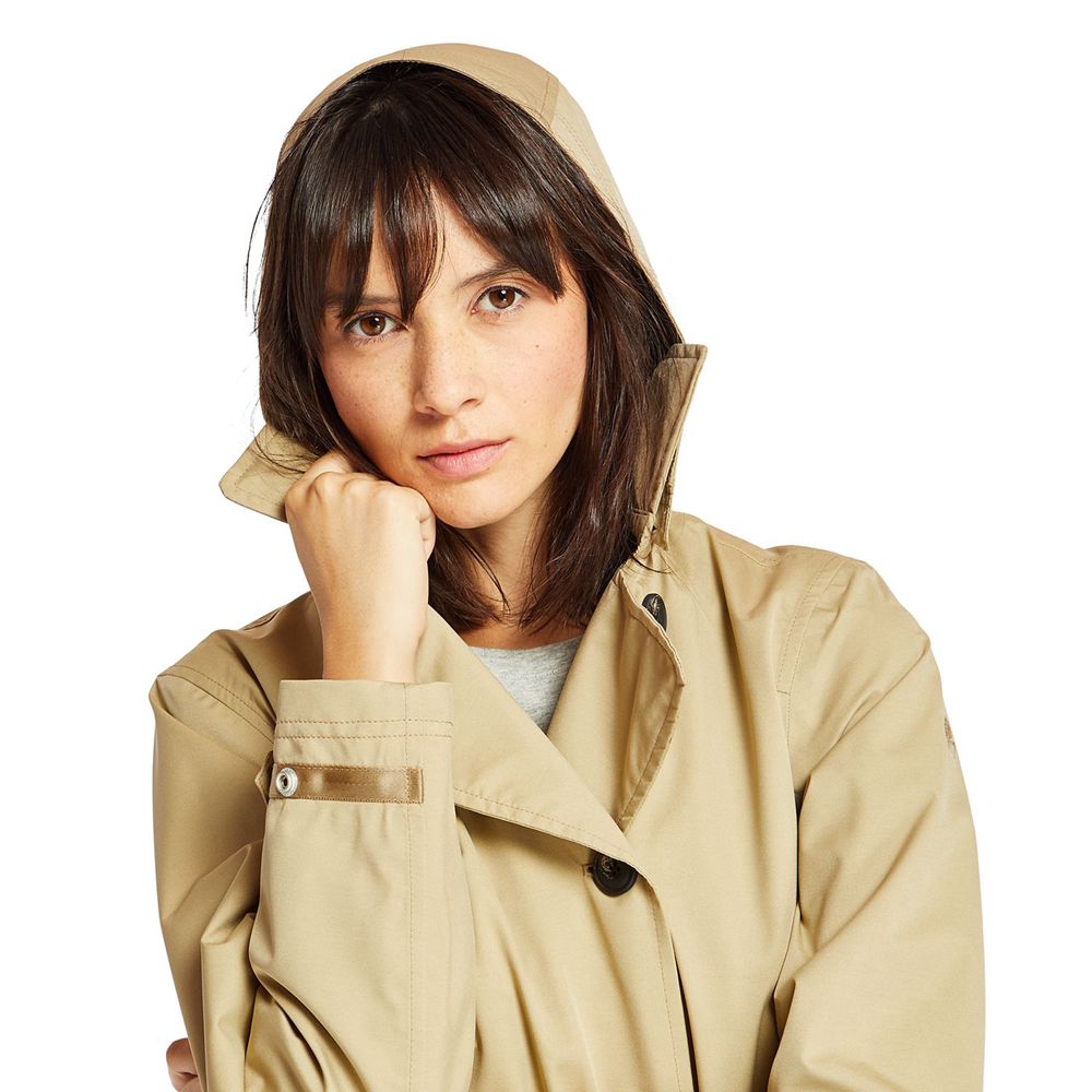 Abrigos Timberland Argentina Mujer - Classic Waterproof Trench - Kaki - FHSQNP-450